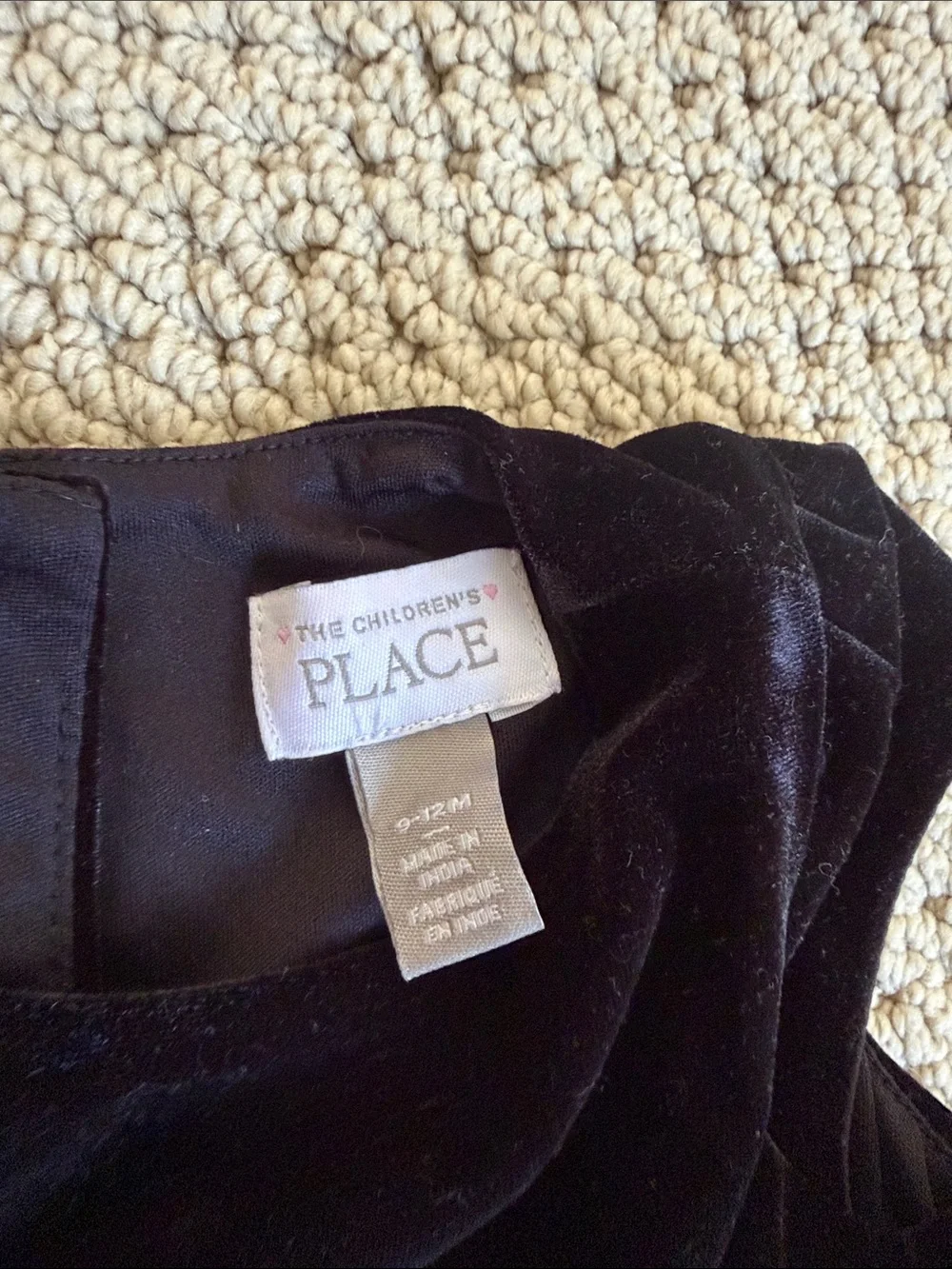The Childrens Place velvet black